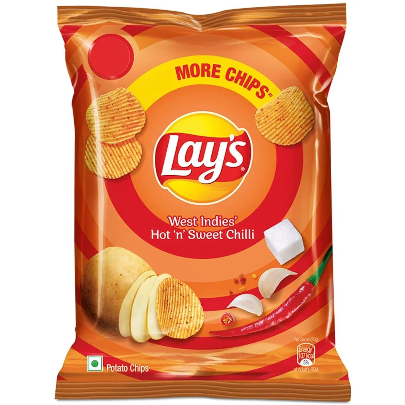 Lays West Indies Hot N Sweet Chilli - India (52gr x 40) - ON
