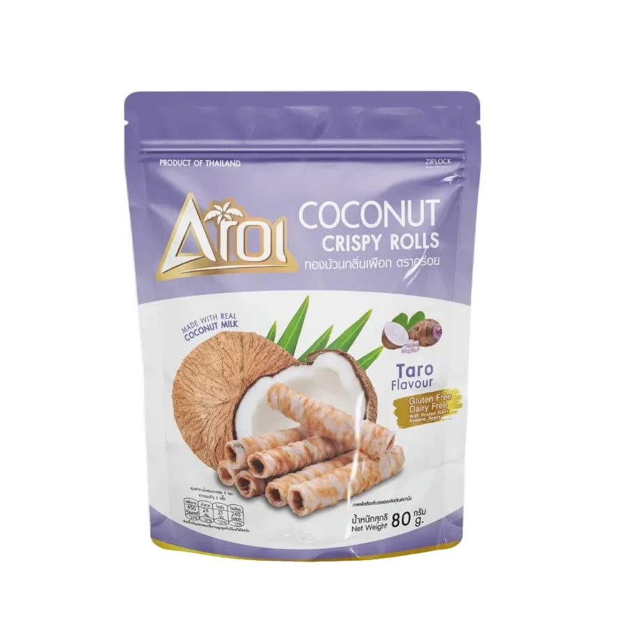 Aroi Coconut Rolls Taro - Thailand (80g x 20) - ON