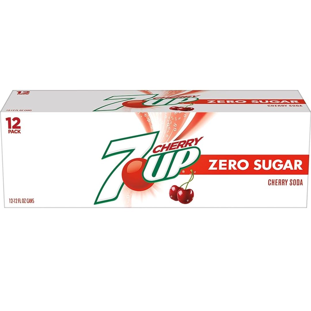 12 Pack 7up Cherry Zero Sugar