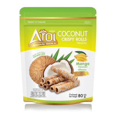 Aroi Coconut Rolls Mango - Thailand (80g x 20) - LM