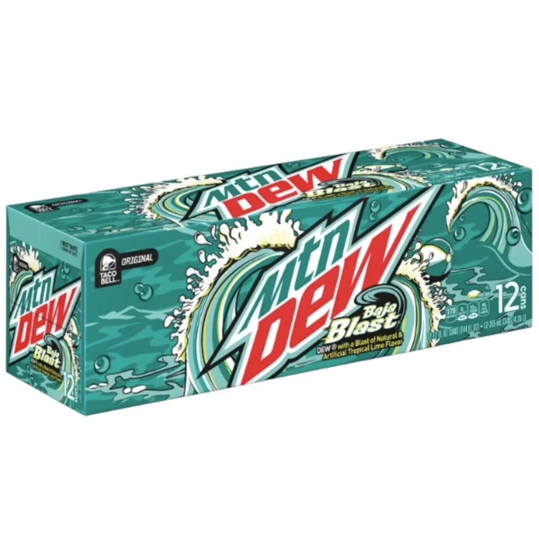 12 pack Mtn Dew Baja Blast
