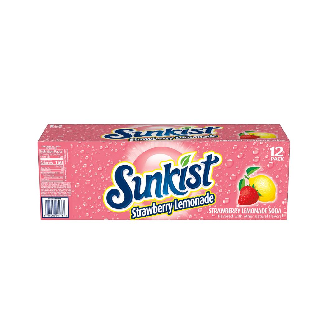 12 Pack Sunkist Strawberry Lemonade