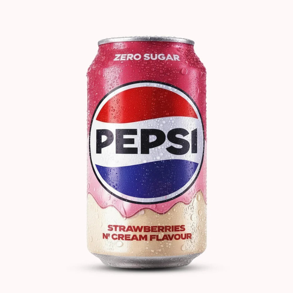 Pepsi Soft Drink Zero Sugar Strawberry And Cream - Thailand (325ml x 24) - ON
