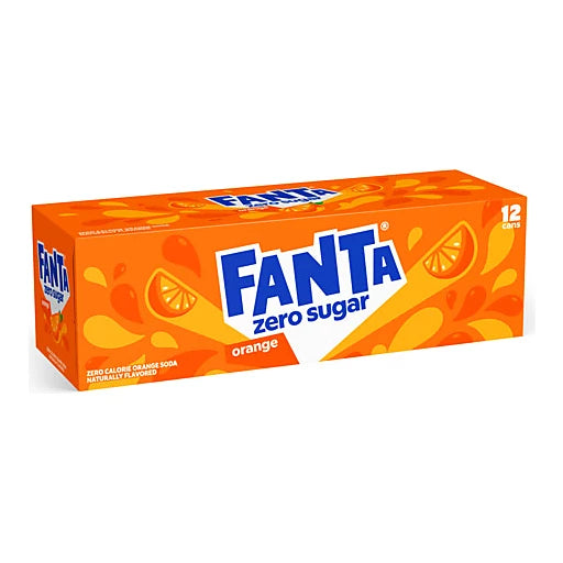 12 Pack Fanta Orange Zero Sugar