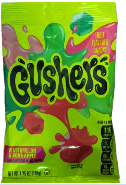 8 Pack Fruit Gushers Tropical Fruit Watermelon Sour Apple