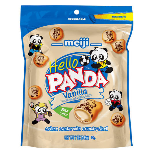 Meiji Hello Panda Vanilla Cream-Filled Biscuits 6 Pack