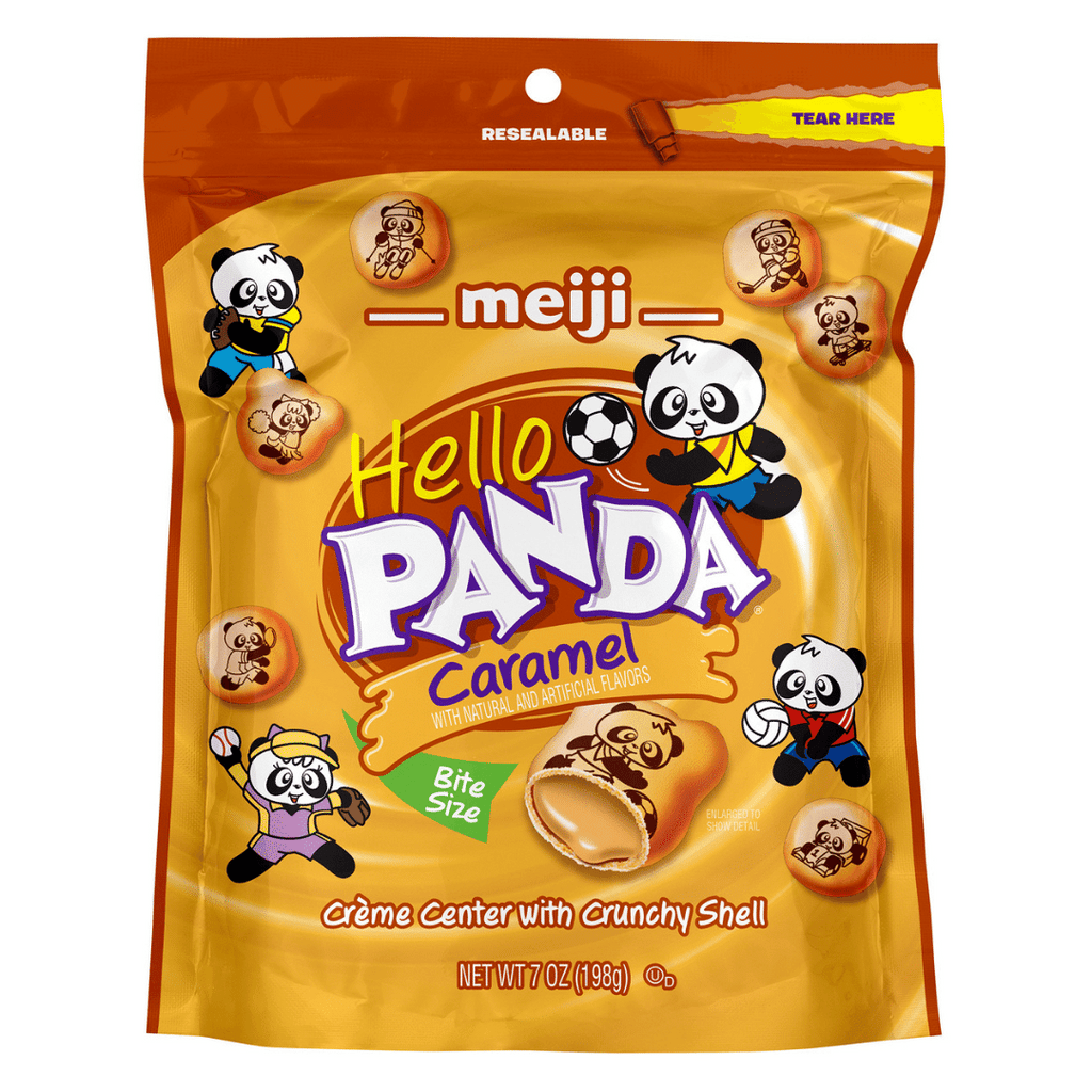 Meiji Hello Panda Caramel Cream-Filled Biscuits 6 Pack