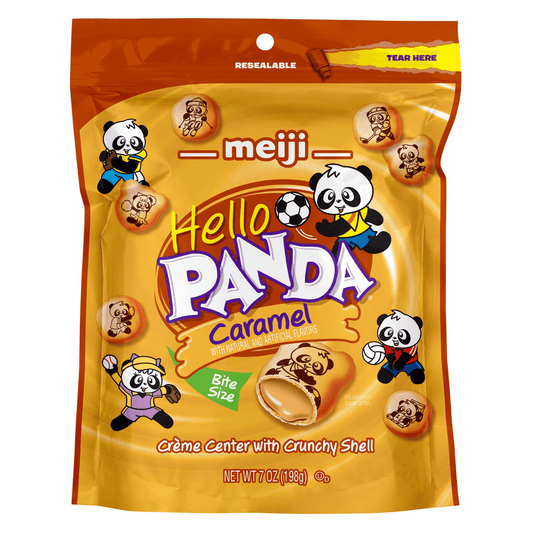 Meiji Hello Panda Caramel Cream-Filled Biscuits 6 Pack