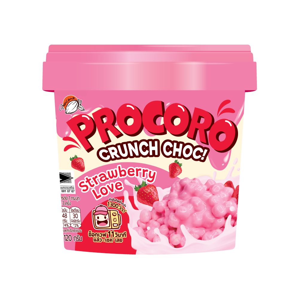 Procoro Crunch Choc Strawberry Love (45gr x 1)