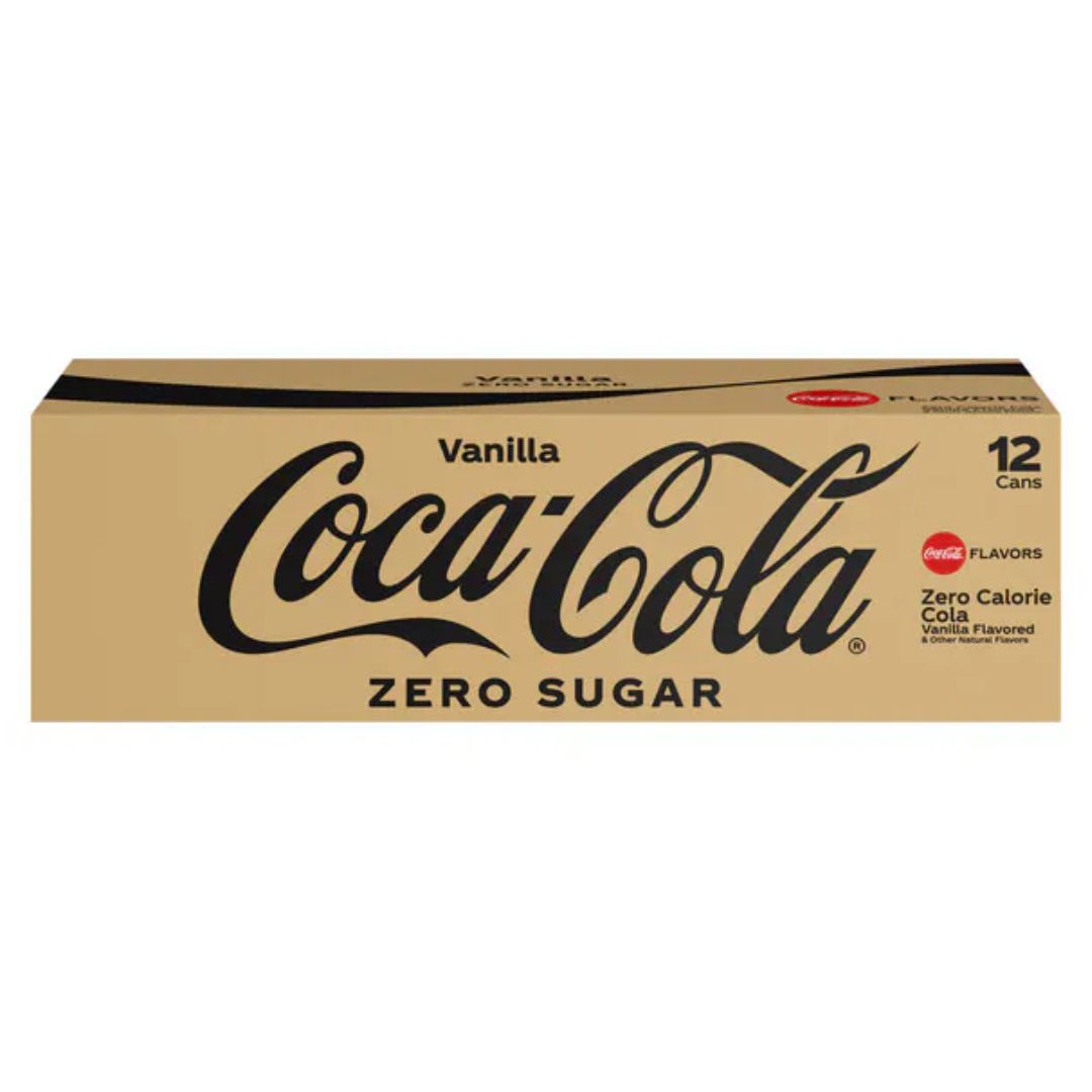 12 Pack Coca Cola Vanilla Zero Sugar