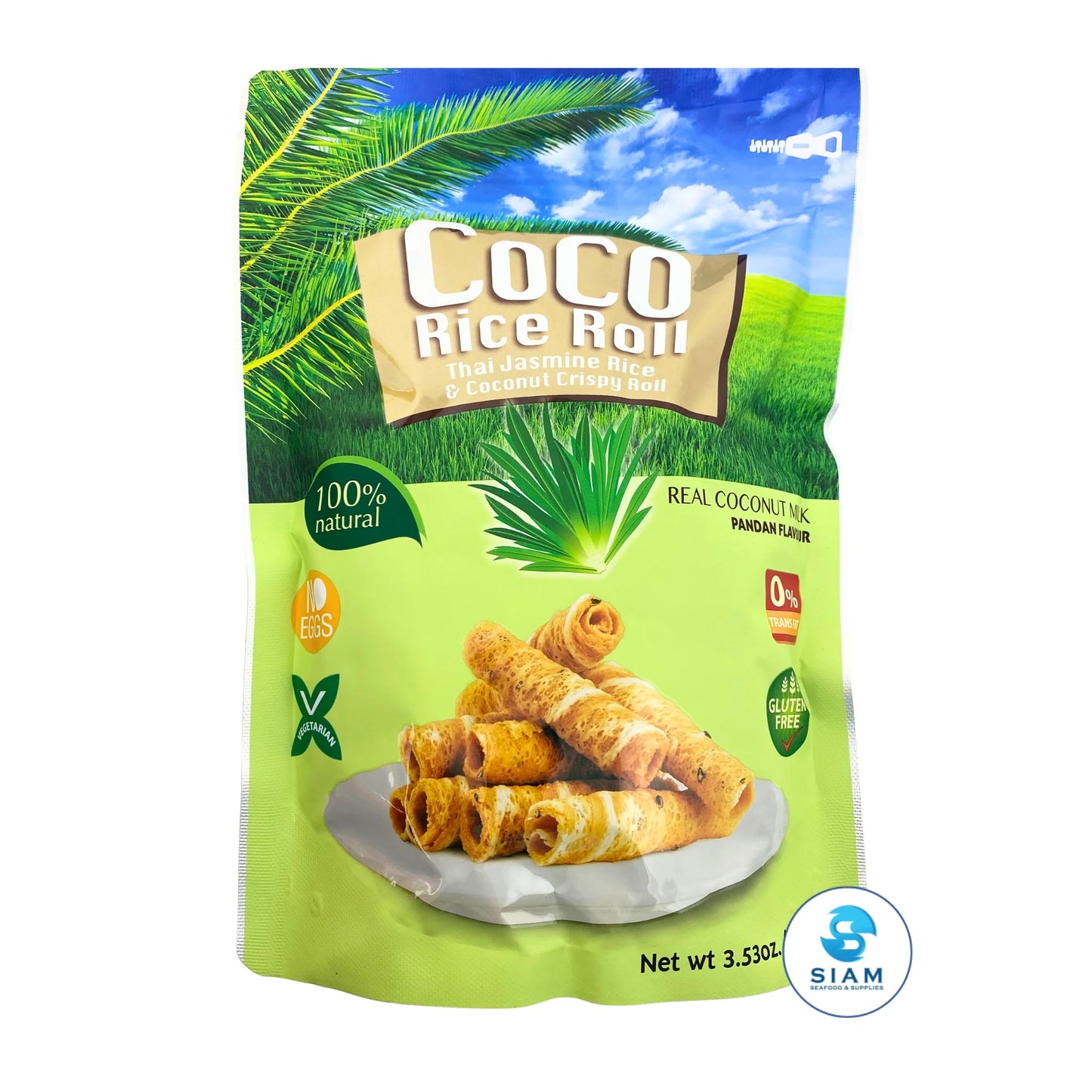 Coco Riz Coconut Roll Pandan Flavor (40g x 20)