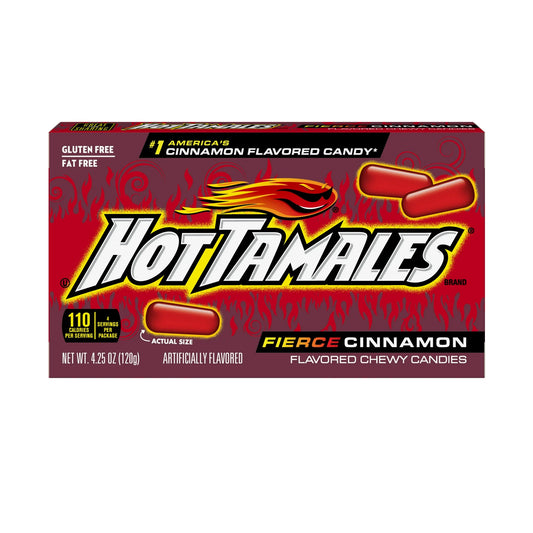 Hot Tamales Fierce Cinnamon Flavored Chewy Gummy Candy (12 X 5Oz)