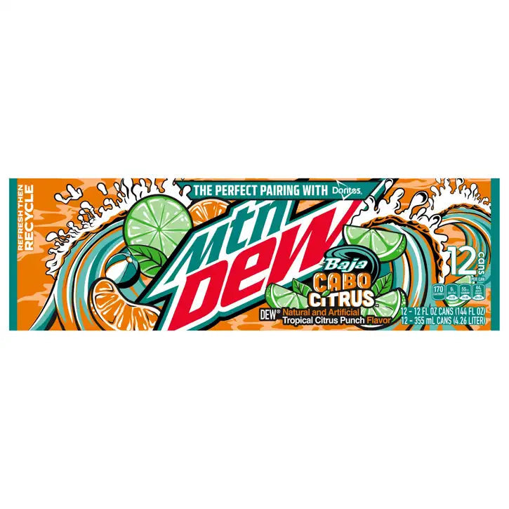 12 Pack Mtn Dew Cabo Citrus