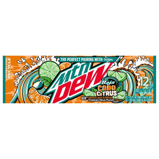 12 Pack Mtn Dew Cabo Citrus