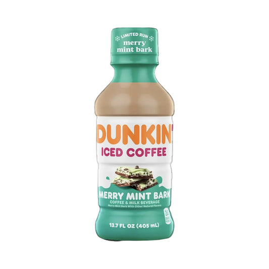 Dunkin Iced Coffee Merry Mint Bark Bottle 13.7 Oz - 12 Pack