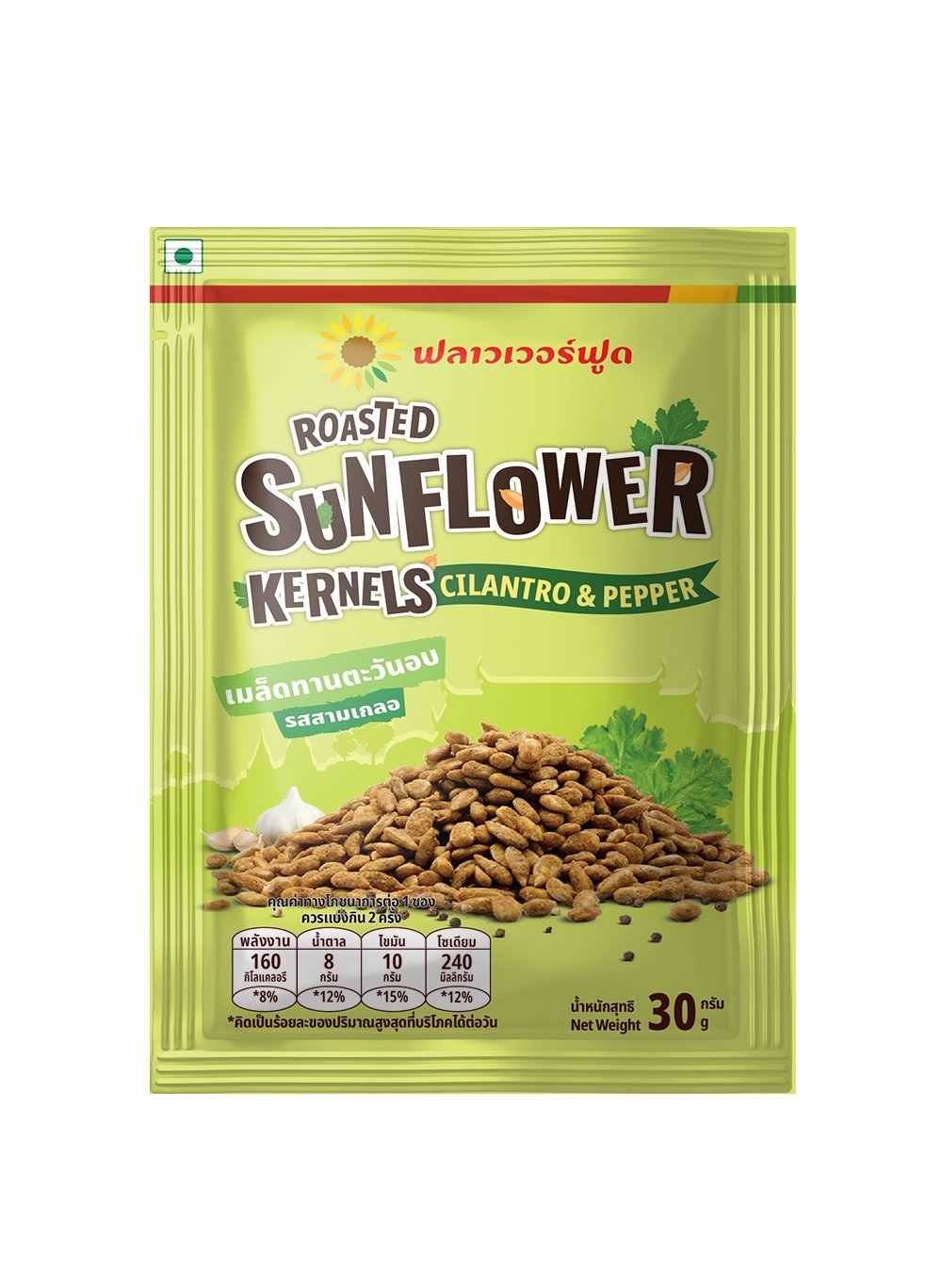 Roated Sunflower Kerneks Cilantro & Pepper (30g x 10)
