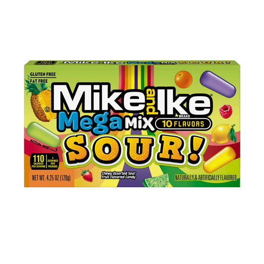 Mike & Ike Mega Mix Sour Candy (12 X 5Oz)