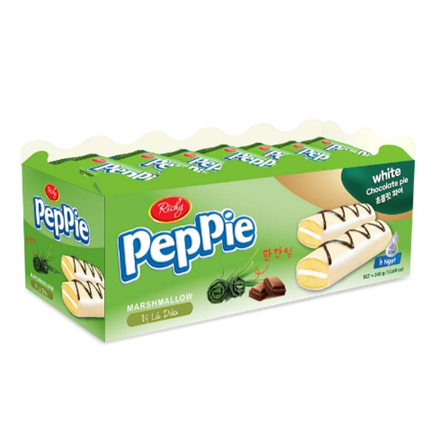 Puffy Pie Pandan (22g x 12)