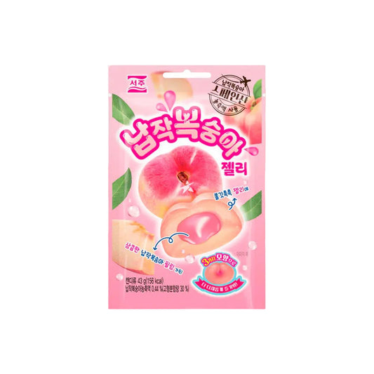 Seoju Flat Peach Jelly (Korea) - 8 x 43g