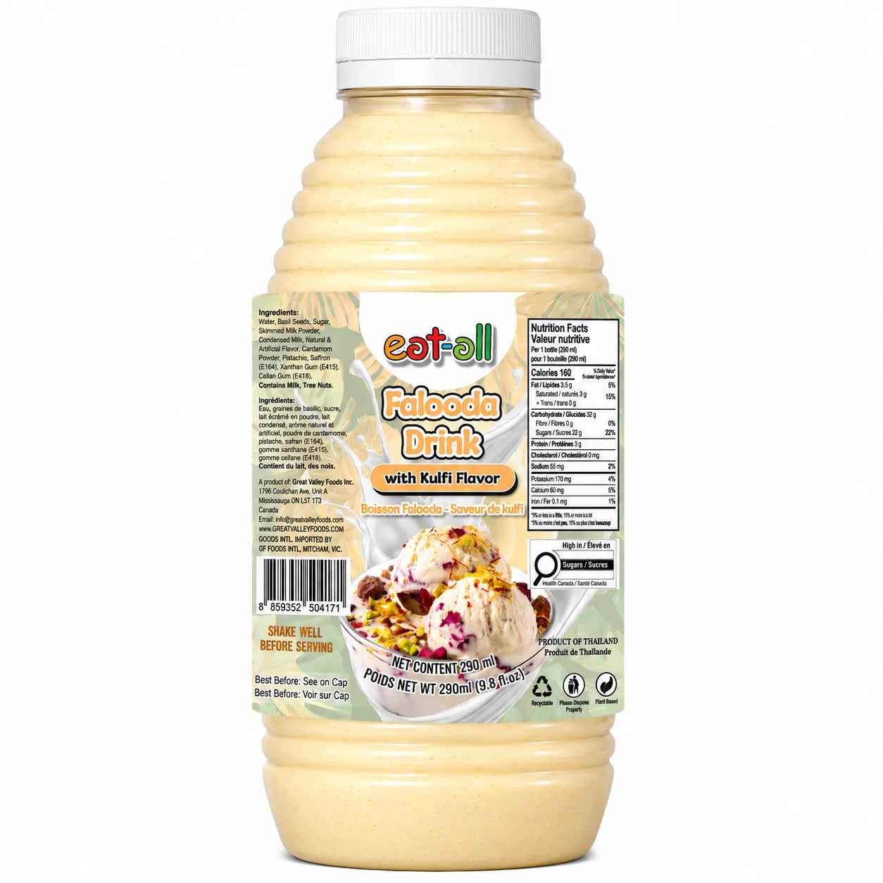 Eat-all Falooda Drink with Kulfi Flavor (290ml x 24)