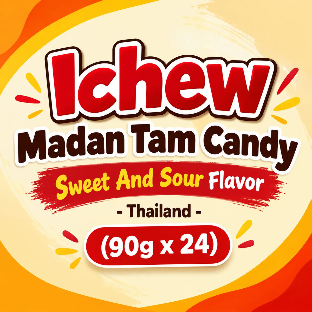 Ichew Madan Tam Candy Sweet And Sour Flavor - Thailand (90g x 24) - LM