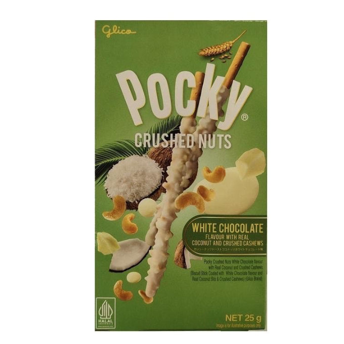 Pocky Crushed Nut White Chocolate With Coconut And Cashew Nut (25g x 10)