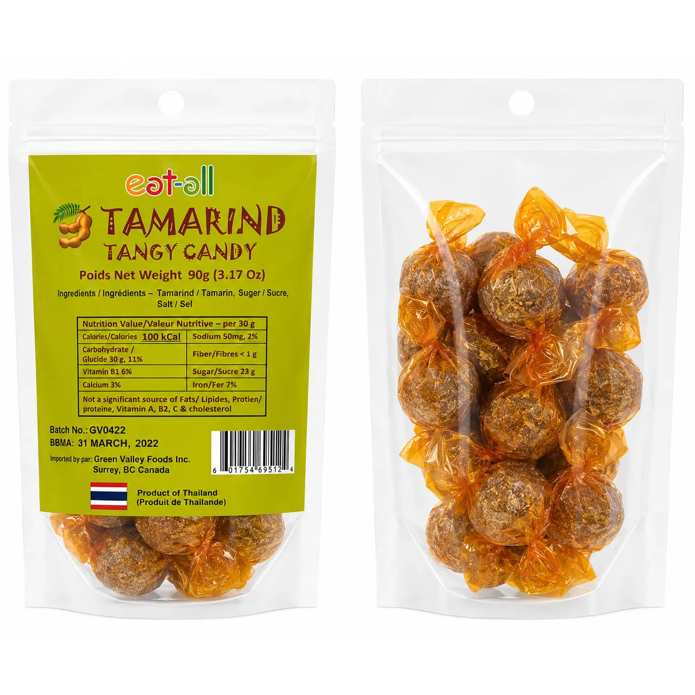 Eatall Tamarind Tangy Candy Flavor - Thailand (90g x 24) - ON