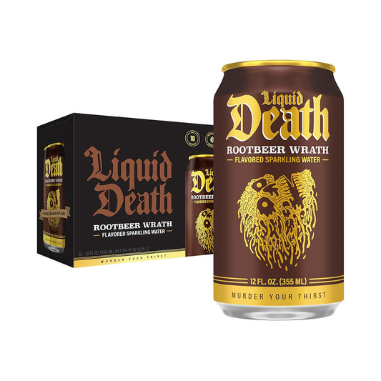 Liquid Death Rootbeer Wrath Flavor Cans (24 x 12 Oz)