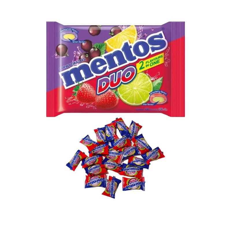 Mentos Duos Lime Strawberry  100 pcs Candy Bag